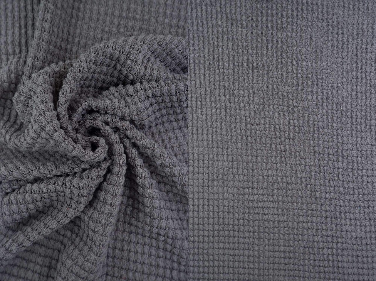 1 Yard Oversize Waffle Solid Knit Fabric 220 GSM, 54/56″ Wide Polyester Rayon Spandex Blend